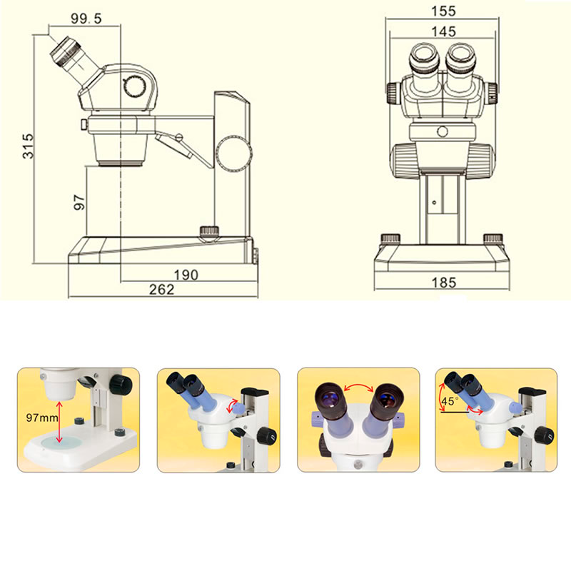 Zoom Stereo Laboratory Microscope YR0253 – 3
