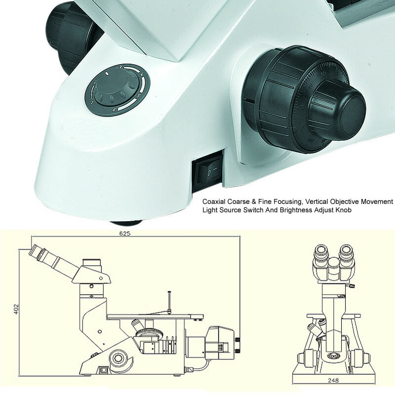 Microscope Métallurgique Inversé YR0258 – 3